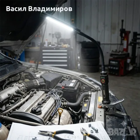 Гъвкава LED работна лампа с магнит HAWEK – за труднодостъпни места, снимка 4 - Лед осветление - 55335507