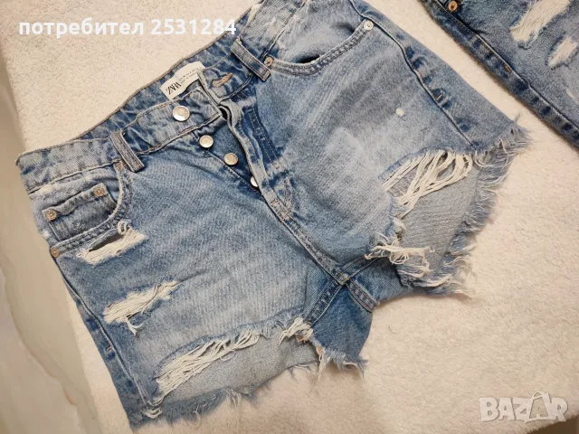  Къси дънкови панталони Zara Stradivarius Pull& bear 36 размер , снимка 4 - Къси панталони и бермуди - 55589935