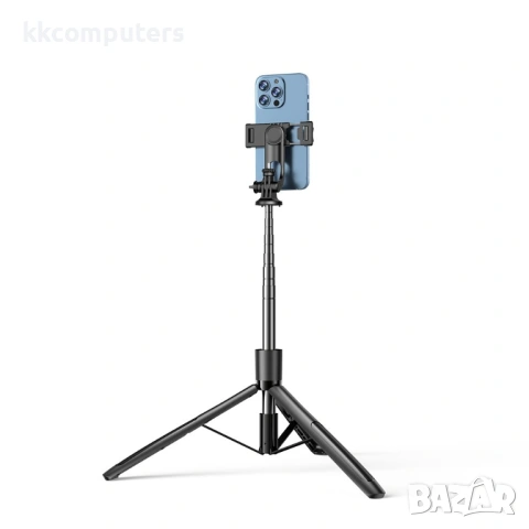 YESIDO SF13 Разтегателен Bluetooth Трипод Селфи Стик за Телефон и Видео Заснемане – Черен