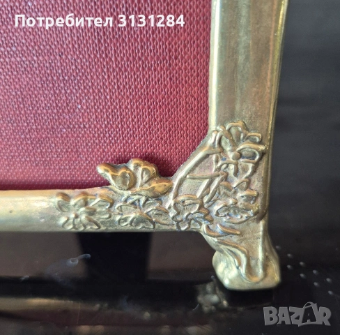 Ретро италианска рамка за снимка от месинг – Сецесион (Арт Нуво), снимка 3 - Други - 55243794