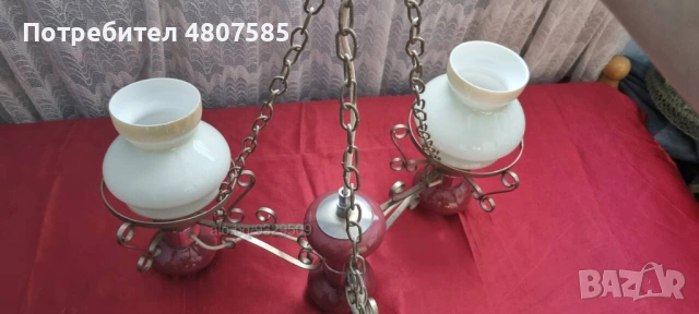 Продавам старинен полилей, снимка 7 - Полилеи - 54331118