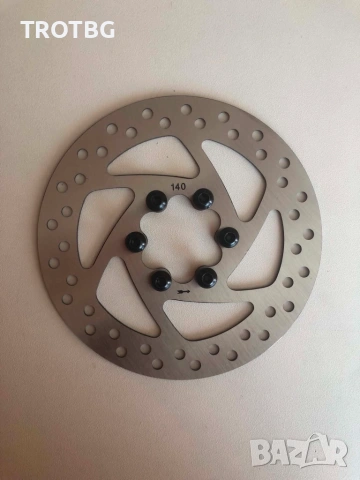Спирачен диск 140 mm за Dualtron, KuKirin, KuGoo и Urbanglide, снимка 3 - Части за велосипеди - 55080148