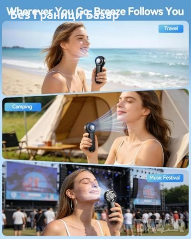 Нов Мини USB вентилатор 4000mAh 4 скорости ледено охлаждане за лято, снимка 7 - Друга електроника - 54345733