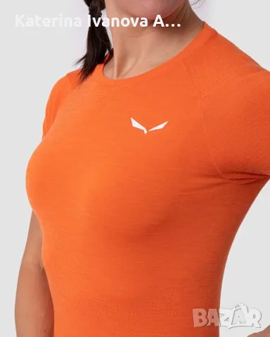 Дамска Мерино тениска Salewa Pedroc Merino – Orangе, Размер 38M, цена 44 €