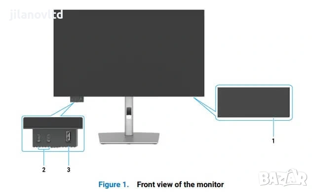 Монитор Dell U2725QE UltraSharp 27" 4K Thunderbolt Hub Monitor, снимка 3 - Монитори - 54644772