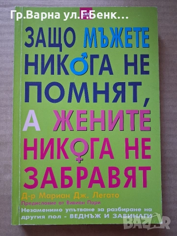 Защо мъжете никога не помнят а жените никога не забравят. Мариан Дж.Легато 5Е