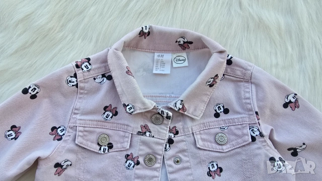 Детско дънково яке H&M Мини Маус 9-12 месеца, снимка 4 - Бебешки якета и елеци - 53856665