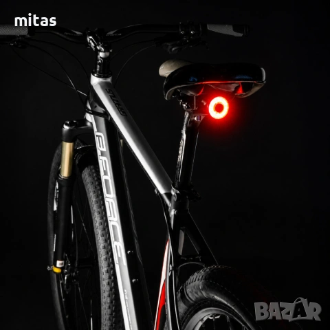 Задна LED стоп светлина за велосипед FORCE GLITZ, 20LM, 20 COB LED, USB-C, IP65, снимка 7 - Аксесоари за велосипеди - 54671907