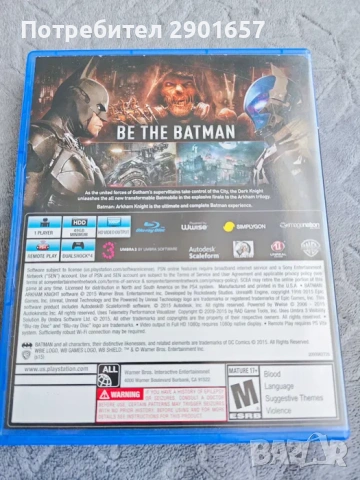 Продавам BATMAN Arkham Knight PS4, снимка 2 - Игри за PlayStation - 55075627