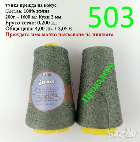 Висококачествени италиански прежди на бобини, снимка 10 - Други - 52042454