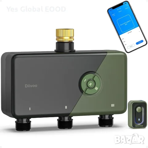 Diivoo Wi-Fi 3-зонов таймер за напояване с Alexa