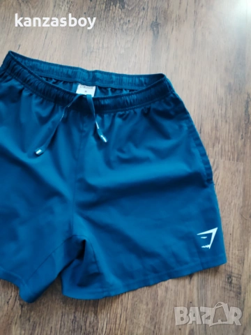 Gymshark Arrival 5" Shorts Petrol Blue - мъжки фитнес шорти М, снимка 5 - Спортни дрехи, екипи - 54919044