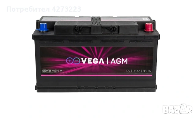 Акумулатор 95Ah 850A AGM