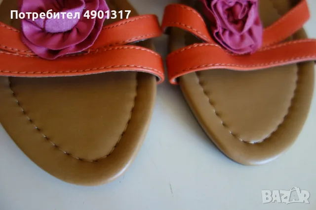 нови кожени сандали Clarks, 39,5ти номер, снимка 4 - Сандали - 55463845