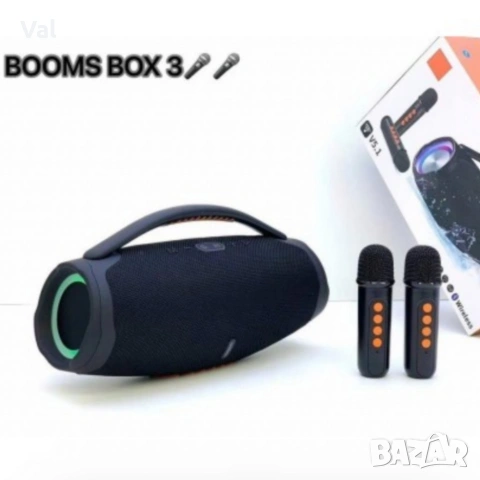 Преносима караоке тонколона с 2 микрофона B21 BOOMBOX - мощен звук и RGB Led осветление, снимка 7 - Тонколони - 54826986