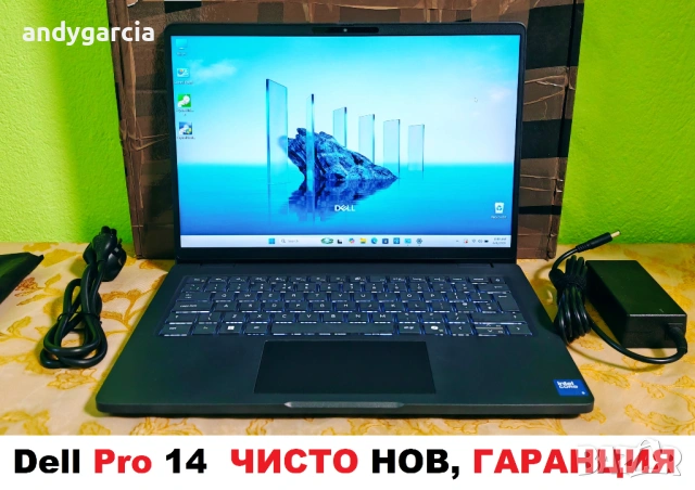 Dell Pro 14/14" Full HD+/Intel Core 5 120U/16GB RAM/512GB SSD NVMe/ 12 месеца гаранция ЧИСТО НОВ