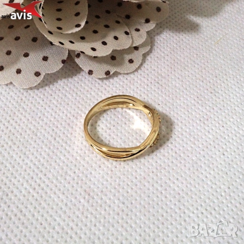 Пръстен с 14К златно покритие 224860, снимка 2 - Пръстени - 54022695