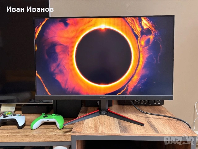 27” геймърски монитор Acer Nitro VG270 IPS Пълен комплект с кутия, снимка 2 - Монитори - 54484295