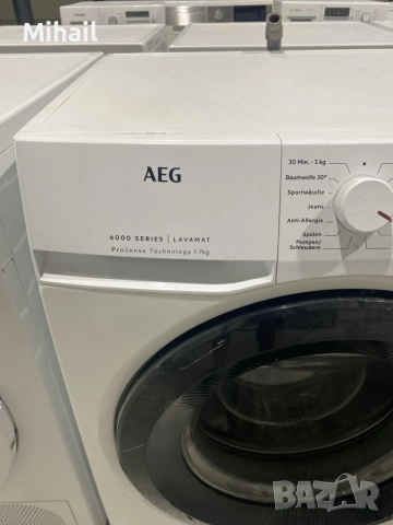 Немска пералня AEG 6000 Series ProSense 7 кг 1400 об./мин. Инвертор А+++, снимка 2 - Перални - 55478998