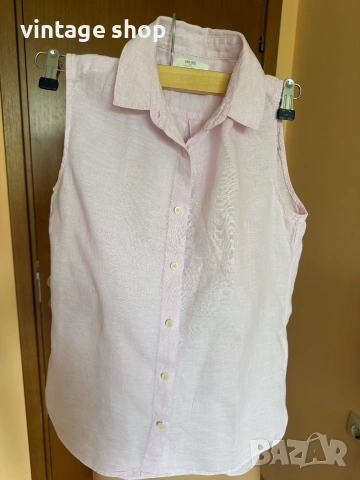  Ризи без ръкав 100% лен UNIQLO и H&M, размер XS, снимка 14 - Ризи - 55009141