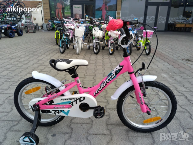 BG Детски велосипед 16" HAMATO розов, снимка 2 - Велосипеди - 54334162