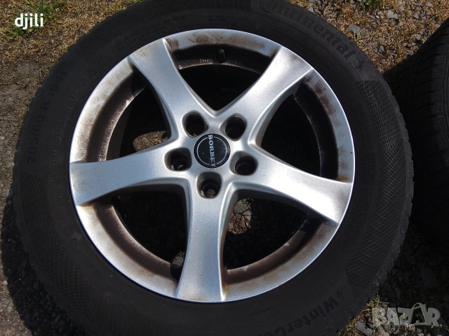 4бр. джанти Borbet 5x112 с гуми 205/60R16 Continental , снимка 10 - Гуми и джанти - 54540002