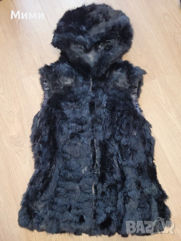 Черен елек естествен косъм