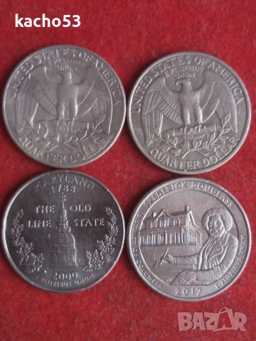 25 цента САЩ - 4 броя.