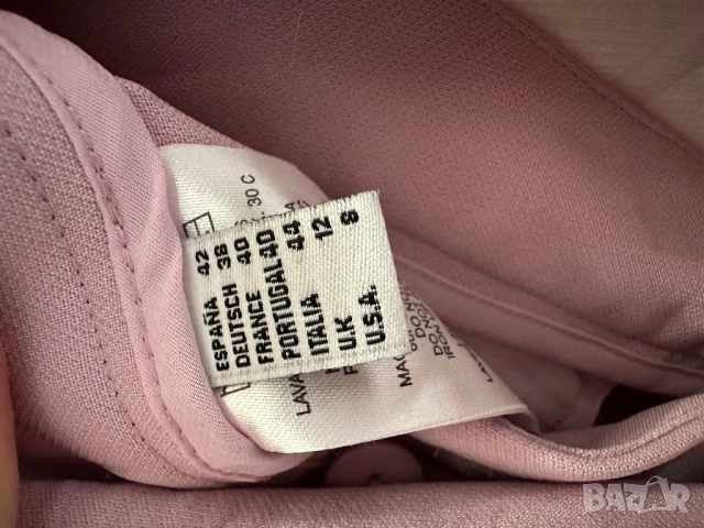 НОВ! Розов панталон широк крачол, снимка 3 - Панталони - 54035592