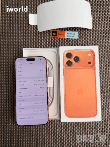 DUAL SIM ❗️ ГАРАНЦИЯ❗️iPhone 17 Pro Max Лизинг от 45€/мес Cosmic Orange  ☎️ 256Gb⚠️  оранжев, снимка 4 - Apple iPhone - 54205253