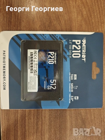 Чисто ново SSD Patriot P210, 512GB SATA