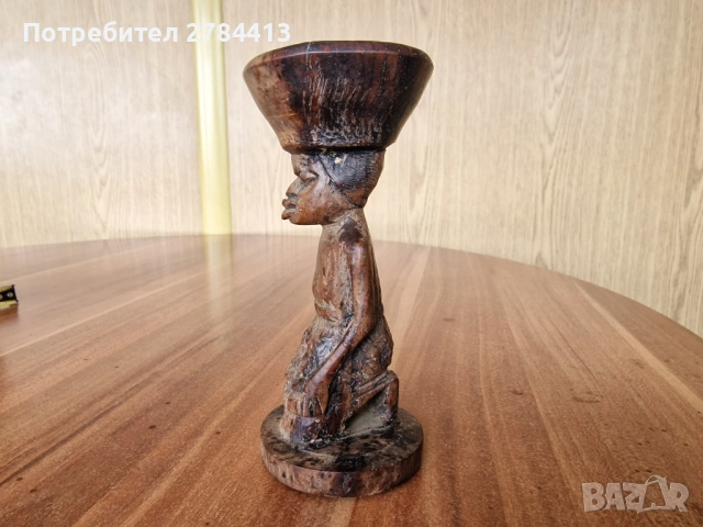 Африкански свещник 13 см., снимка 2 - Декорация за дома - 54641595