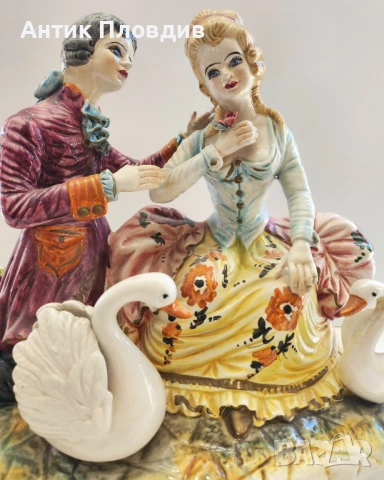 Порцеланова композиция Capodimonte, снимка 2 - Статуетки - 54541048