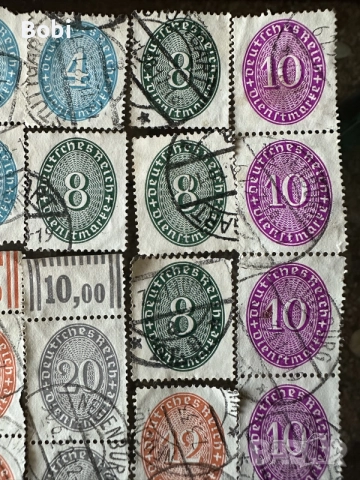 Немски лот пощенски марки 1919-1923г, снимка 3 - Филателия - 55531826