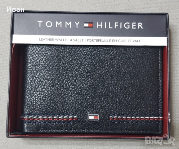 Нов, мъжки портфейл TOMMY HILFIGER – естествена кожа