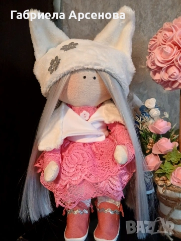 ръчно изработена кукла тип тилда