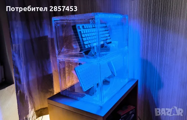 Oltraman комплект 2 LED витрини за обувки / клавиатури – RGB, дистанционно, снимка 5 - Други стоки за дома - 55344758