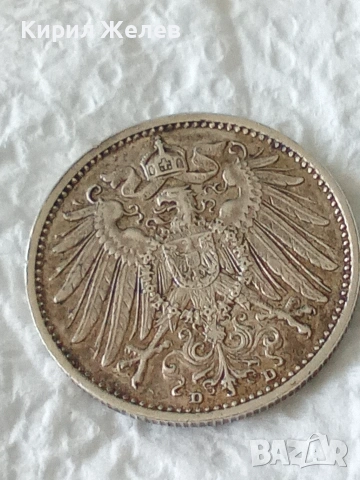 Сребърна монета 1 марка 1915 г. Германия рядка за КОЛЕКЦИОНЕРИ 47317, снимка 2 - Нумизматика и бонистика - 55115215