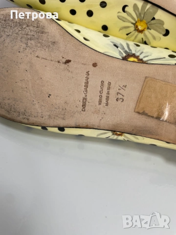 Кожени балеринки Dolce & Gabbana 37.5 Оригинал, снимка 11 - Дамски ежедневни обувки - 54721085