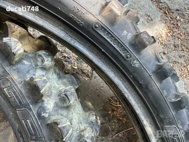 Предна и задна мотокрос гуми Dunlop - 80/100/21 - 100/90/19 , снимка 9 - Гуми и джанти - 55532668