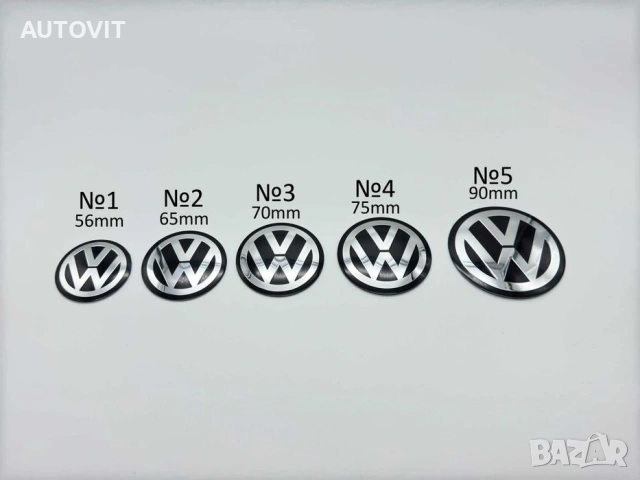 VW Стикери за капачки на джанти Passat Golf Touareg Bora