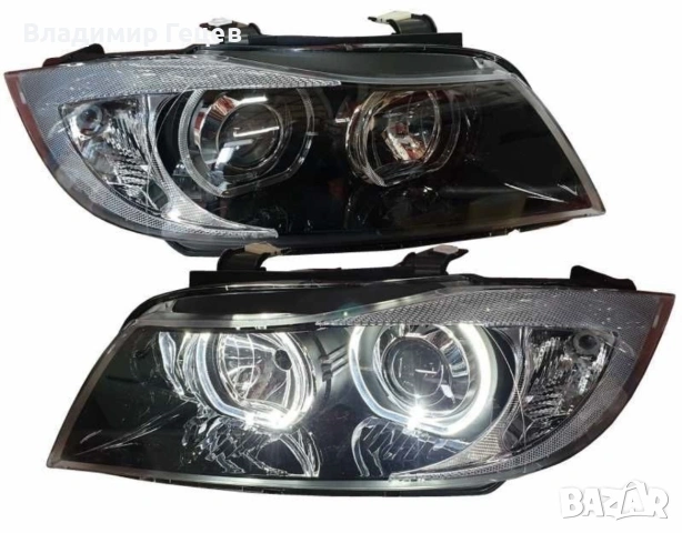 ТУНИНГ ФАРОВЕ с LED Angel Eyes за BMW E90 / E91 (05-08)
