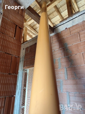 2бр. PVC тръба ф 160 5м. sn4 и 5 дъги ф160 на 45 градуса 45