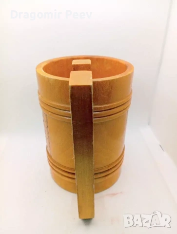 Рядък Колекционерски Екземпляр Ръчно Резбована Дървена Халба (Винтидж), снимка 5 - Антикварни и старинни предмети - 54060858