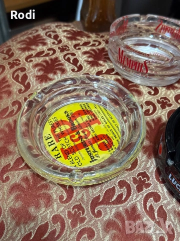 лот от 4 стари винтидж пепелници с лого на уйски и цигари, снимка 2 - Други ценни предмети - 54213499