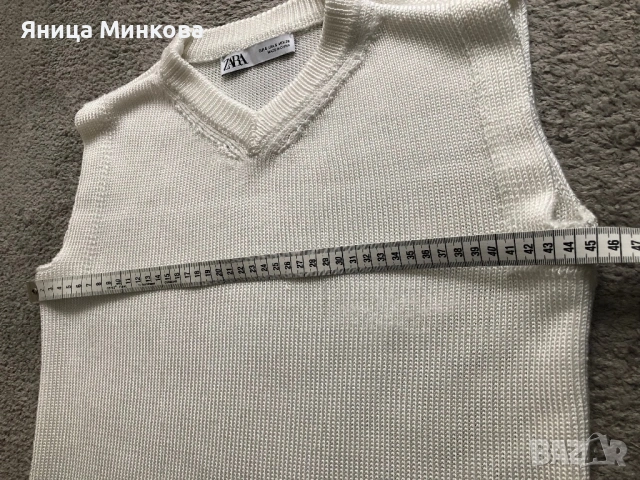 Дамски пуловер без ръкав Zara, снимка 7 - Блузи с дълъг ръкав и пуловери - 54392879