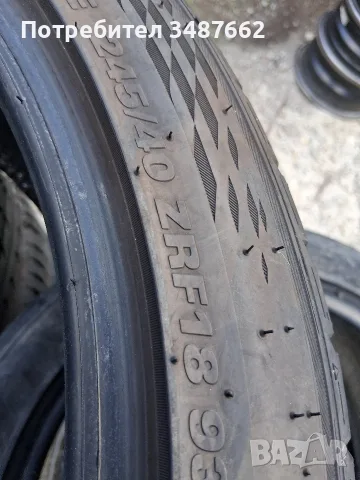 245 40 18 KUMHO 2бр летни дот 2022г RUN FLAT , снимка 5 - Гуми и джанти - 55449061