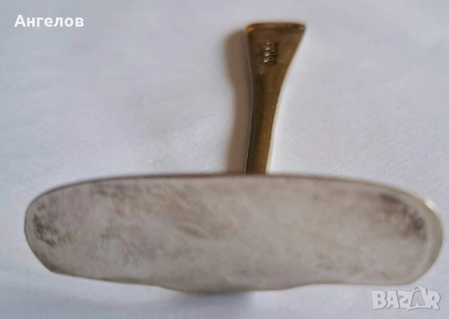 Посребрен прибор от XIX век за хранене на бебета, снимка 2 - Антикварни и старинни предмети - 54109871