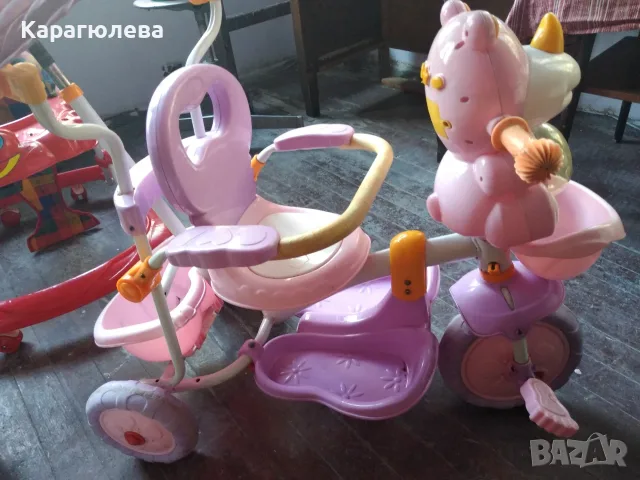 Детска триколка Поппи/Мече със сенник – за части или ремонт (родителски контрол), снимка 6 - Детски велосипеди, триколки и коли - 55494650