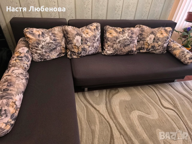 Разтегателен ъглов диван, снимка 2 - Дивани и мека мебел - 54157373